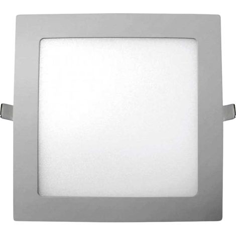 Downlight LED Empotrable Cuadrado 18W 1400lm 17x17cm 3000K Cromo IP44 30000H SECOM