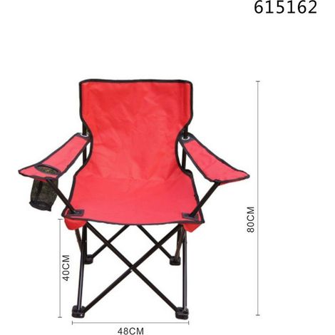 Silla De Camping Plegable Con Porta Vaso 48x40x80cm 615162 - (1/2)