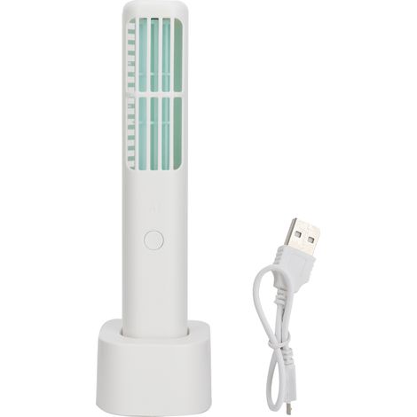 Ventilateur Sans Pale Mini - Moteur En Cuivre Silencieux - Pour Bureau Ecole Exterieur - Charge USB - Blanc (1/5)
