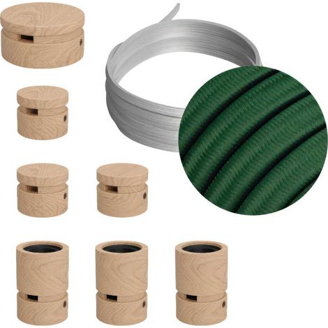Sistema Filé Linear Kit - con cavo di 5 m per catenaria e 7 componenti in legno per interni