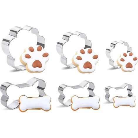 Dog-shaped cookie cutter set, cartoon dog bone, animal pattern mold - WELLNGS