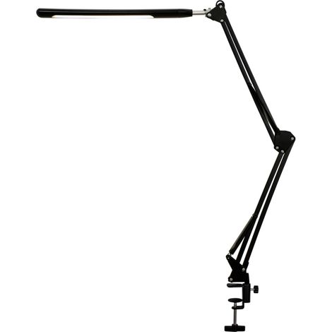 Lampe de bureau LED noire avec bras pivotant réglable (1/5)