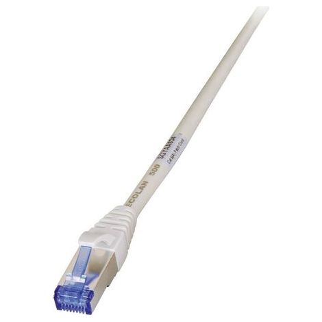 EFB Elektronik K5535GR.0,5 RJ45 Câble réseau, câble patch CAT 6a S/FTP 0.50 m gris certifié UL, ignifuge, avec cliquet d'encastrement 1 pc(s) R68486 (1/4)