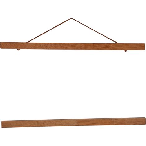 Cadre photo magnétique en bois de teck 40cm pour affiches et œuvres d'art, support mural moderne pour poussière de scie, accroche-rouleau DIY.