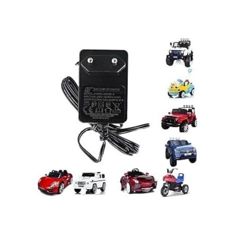 Universelles 12V 1A Ladegerät für elektrische Kinderfahrzeuge, kompatibel mit Motorrädern, SUVs, ATVs - Batterieladegerät mit LED-Anzeige, 100-240VAC Eingang (2 Stück)