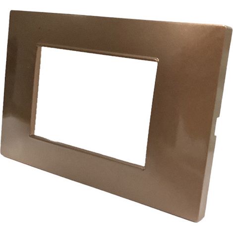 Placchetta per interruttore in metallo a 4 rame cassetta 504 compatibile con vimar plana supporto cover (1/2)