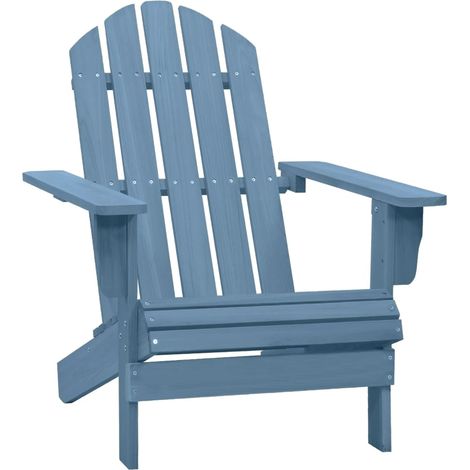Chaise de jardin - Chaise d'extérieur pour terrasse/jardin Adirondack Bois de sapin massif Bleu BV514545 - BonneVie (1/5)