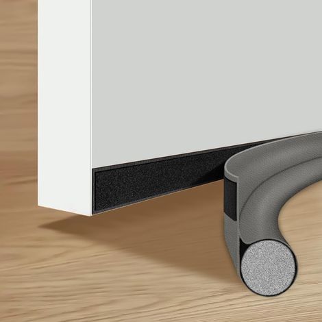 Door Draught Excluder 96 cm Single Sided Door Draught Excluder Under Door Draught Excluder to Reduce Noise Heat Dustproof (Grey) (1/5)