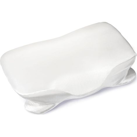 Taie d'oreiller en Satin épais pour Oreiller Cervical - Taie d'oreiller Lisse et Douce - avec Fermeture éclair (Blanc) (1/5)