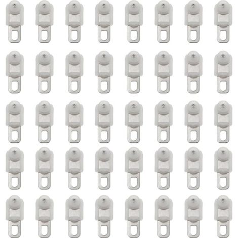 Lot de 30 coulisseaux pour rail à rideaux installation simple accessoires de fixation adaptés à toutes les pièces (1/5)