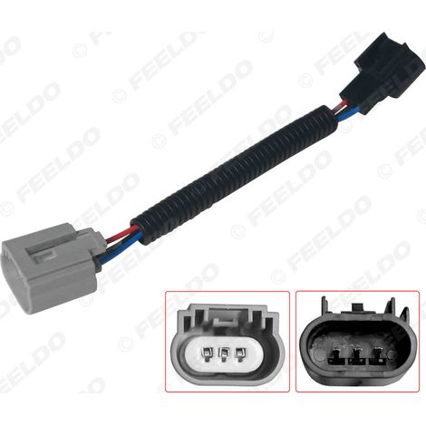H13 ceramic connector for automotive headlights, male/female adapter, conversion cable for ceramic headlight socket, straight connection cable. (1/5)