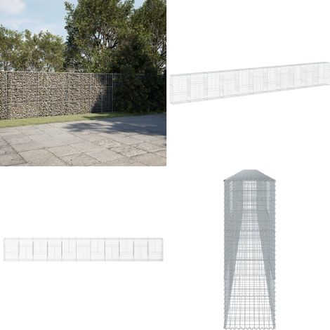 vidaXL Gabione mit Deckel 1100x50x150 cm Verzinktes Eisen (1/5)