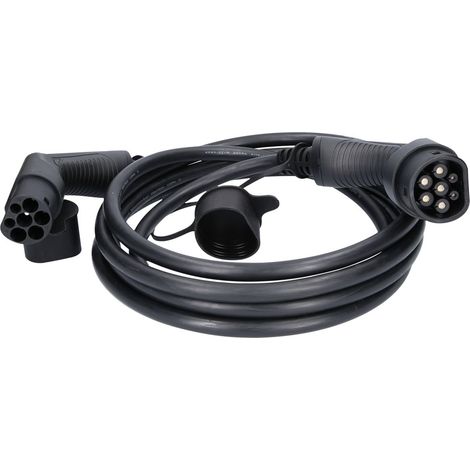 KS-Tools 117.7190 efuturo Ladekabel gerade, Typ 2 auf Typ 2 Stecker, 3 Phasen, bis zu 22 kW, 32 A, 4 (1/2)