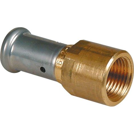 Manchon laiton droit multicouche à visser Henco - Femelle 1' - Diamètre 26 mm (1/2)