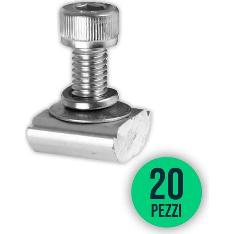 V-TAC Dadi TT per Ancoraggio Ganci a Profilo per Moduli Fotovoltaici 20pz