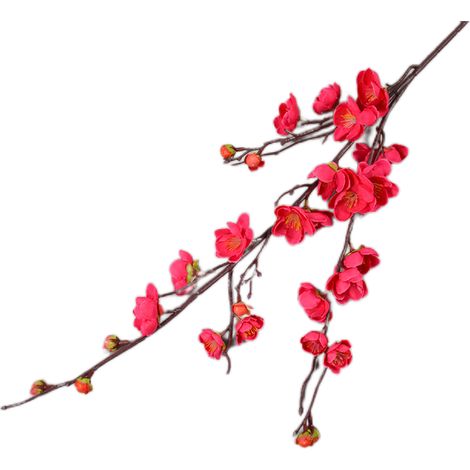 Fleurs de Prunier Artificielles, Plante Authentique et Réaliste pour la Maison, L'hôtel, Le Bureau, la Fête de Mariage, Décoration de Jardin (221129WD02-7) (1/5)