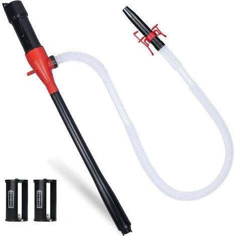 Pompe de siphonnage électrique – 2,2 GPM – Pour essence, diesel et eau – Tuyau 90 cm – Portable (1/5)