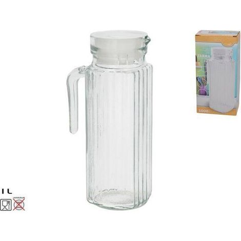 1 l. jarra frigo y nevera mod londres con tapa blanca capacidad 1000 ml.