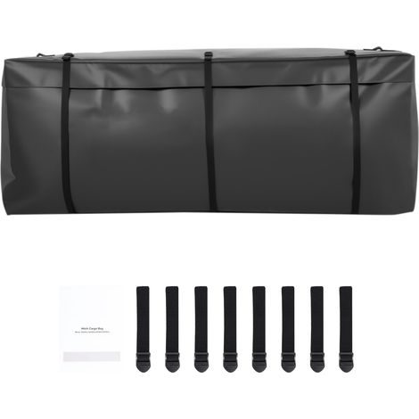 Mophorn Gepäckträgertasche für Anhängerkupplung aus wasserdichtem 840D-PVC (0,34 m³), Aufbewahrungstasche für Ladeflächen von Lkws mit stabilen Gurten für Autos, SUVs und Vans, Schwarz (1/5)