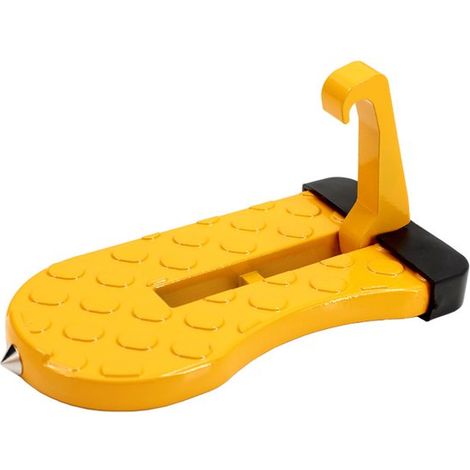 Dispositivo di accesso per portiere auto con attacco per portapacchi, in alluminio aeronautico, superficie antiscivolo, colore bianco. (1/5)