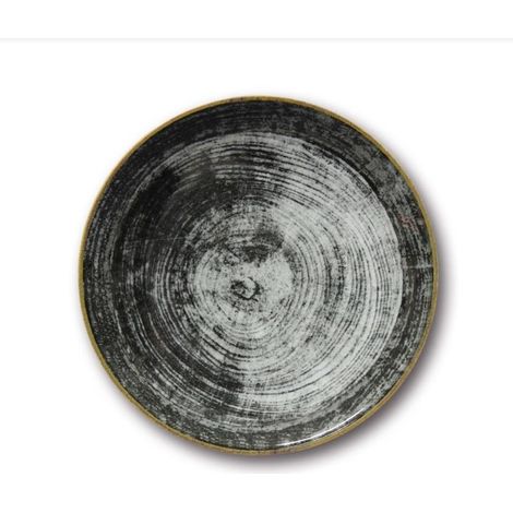 Set 6 Piatti Piani da Tavola in Porcellana Napoli Black Round 26 cm (1/2)