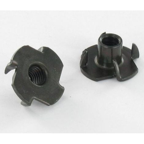 Ecrou griffe M6 Acier zingué noir-1 pièce