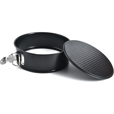 Moule à charnière rond, en acier inoxydable noir, 18,5 cm (1/4)