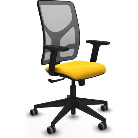 Silla de oficina piqueras y crespo Motilla gris malla cuero sintético (1/2)