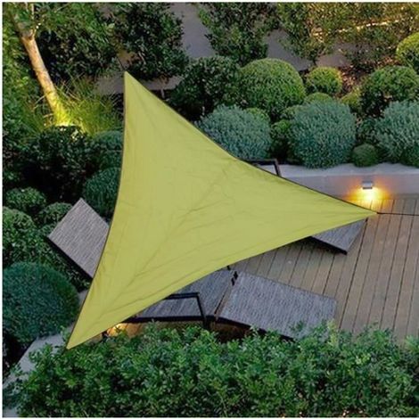 Voile d'ombrage triangulaire 4x4m imperméable pour jardin et terrasse - Lavable en machine (1/4)