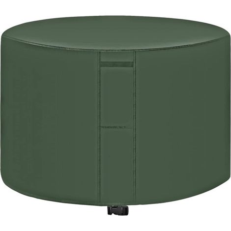 Housse de protection imperméable pour salon de jardin rond, tissu Oxford 420D, coupe-vent, résistant aux UV, vert 280 x 110 cm (1/5)