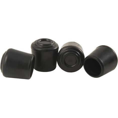Tappo in gomma per gamba (4 pezzi), 25 mm, nero (1/4)