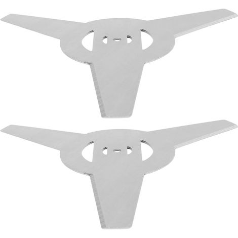 Lot de 2 lames de débroussailleuse en acier inoxydable 3 dents anti-enroulement 20 cm accessoire de tondeuse (1/5)