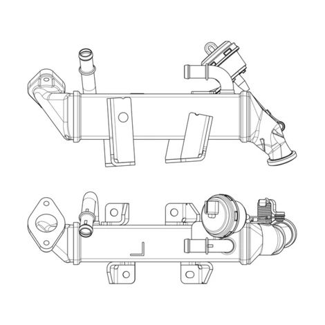Radiateur, réaspiration des gaz d'échappement MAHLE CE 19 000P NISSAN 147350782R