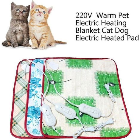VURAHOME - 220 v animal de compagnie électrique couverture chauffante chat électrique coussin chauffant anti-rayures chien tapis chauffant lit de couchage pour automne hiver thsinde (1/2)