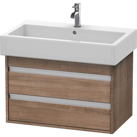 Duravit Ketho Vanity mobile da parete 6637, 2 cassetti, 750mm, per Vero, Colore (anteriore/corpo): Ciliegio del Ticino - KT663707373
