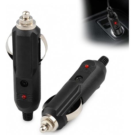 Prise Allume Cigare Male, 2 pièces Prise Allume Cigare 24V Camion, Prise Allume Cigare 12V, Connecteur Universel pour Voiture, Pompe à Air, Moto, Camion, Bateau, Accessoires Auto (1/5)