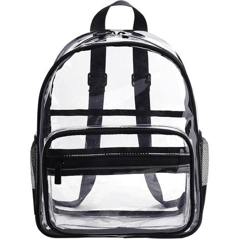Transparenter Kunststoffrucksack (schwarz)