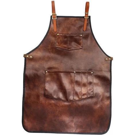 Tablier de Barbier En Cuir PU CrossBack Réglable - Noir - Synthétique - Cuisine (1/4)