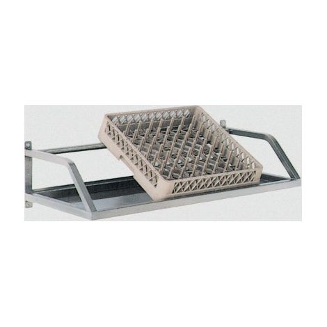 Etagère Murale Inclinée avec Tôle de Fond pour Casiers 500 x 500 - L 2100 mm - Elettrobar
