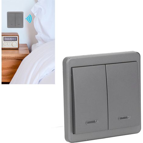 Interrupteur sans fil BERM 170240V avec télécommande pour usage domestique, double panneau de commande pour chambre et salon (1/5)