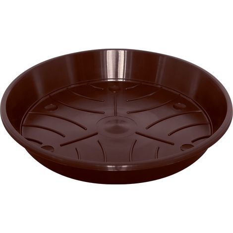 Geli – Soucoupe STANDARD – Marron, plastique, Ø 16 cm