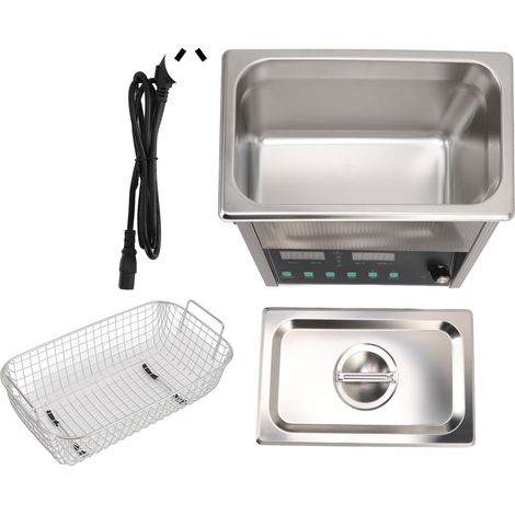 Nettoyeur Ultrasonique 3L Puissance Réglable Chauffant Acier Inoxydable Machine de Nettoyage à Ultrasons pour Bijoux Prise Australienne 220-240V (1/5)