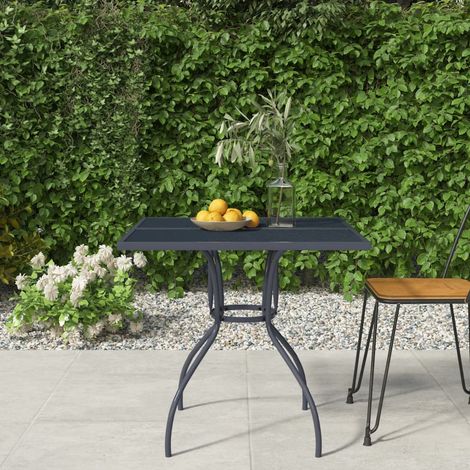 Table de jardin-Table à Manger-Table d'extérieur anthracite 80x80x72,5 cm Treillis d'acier 846338 (1/5)