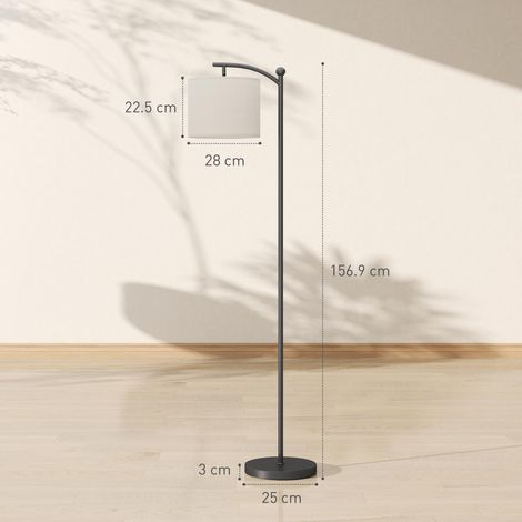 Lampadaire LED à intensité variable avec télécommande, 11 températures et 11 niveaux de luminosité, minuterie 60 minutes, noir (1/5)