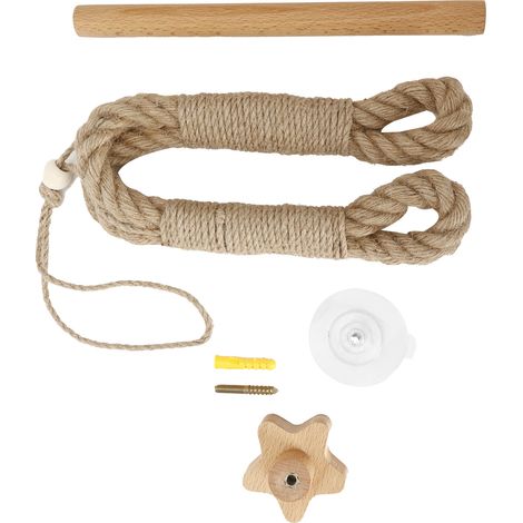 Set aus wandmontierten Toilettenpapierhaltern aus Hanfseil, innovativem Handtuchspender und Badezimmer-Organizer (1/5)