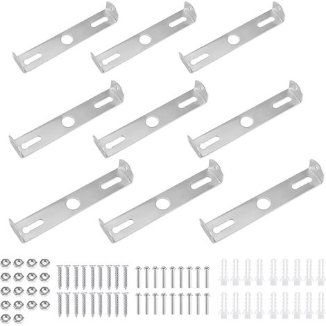 Pack de 9 supports de plafonnier kit de montage de lampe de plafond avec vis suspension de lampe universelle blanche pour plafonniers et 9 pièces (1/4)