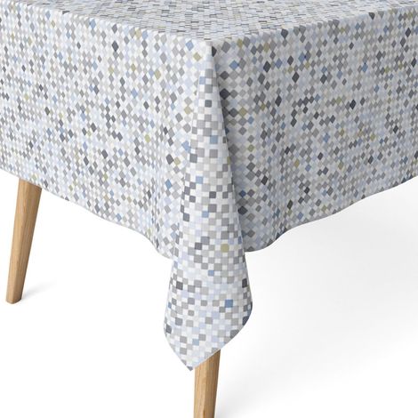 Nappe Anti-Taches enduite Coton rectangulaire 260x140 Maui Gris (1/5)