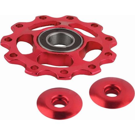 Dérailleur arrière de vélo avec galet guide-chaîne 11 dents et poulie de renvoi pour VTT (1/4)