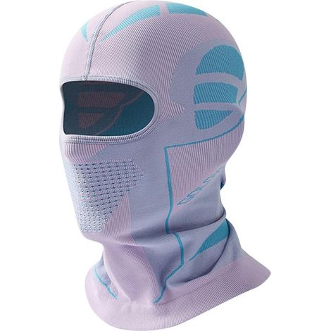 Warme Motorradmütze, blau und rosa, Kopfumfang 42 cm, Ski-Sturmhaube für Outdoor-Sportarten, Kopfbedeckung für Motorradfahrer. (1/5)