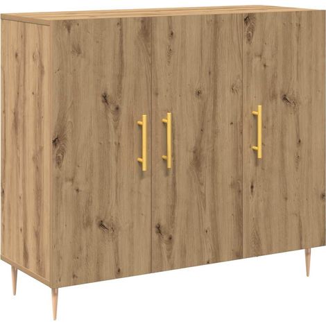 Maison Exclusive - Credenza Rovere artigianale 90 x 34 x 80 cm Legno multistrato